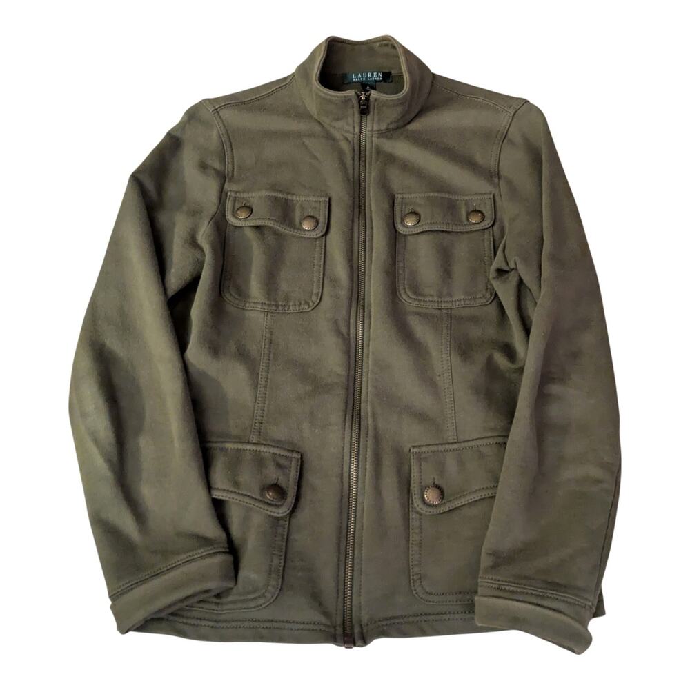 Ralph Lauren Cotton Field Jacket Womens Medium Green Military